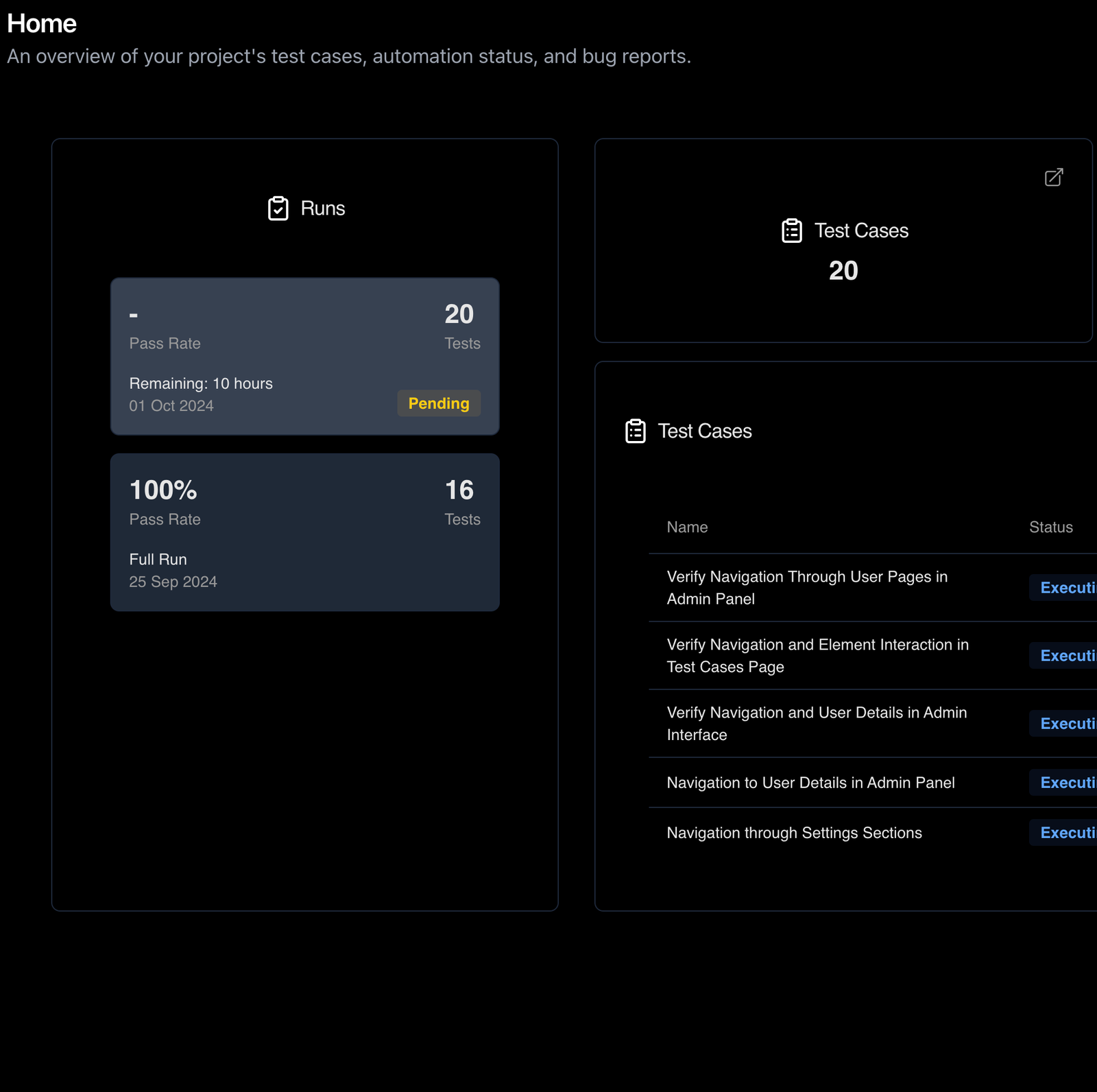 Your tests run automatically on your schedule, and Bugster adapts them as your app changes, ensuring your test suite is always up-to-date.